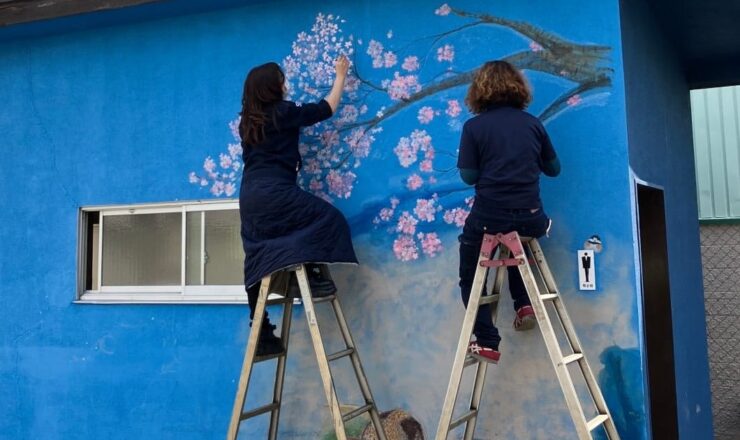 壁画カネタの桜